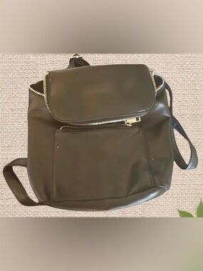 Black Convertible Backpack Tote – Multi‑Way Faux Leather | Travel & Work